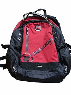 Swiss Gear Computer Laptop Backpack Red Black Very Clean